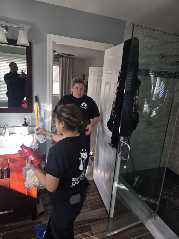 trusted office cleaning service in progress